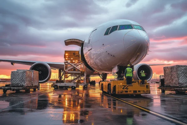 Aereo cargo durante il carico delle merci – CGM Trasporti
