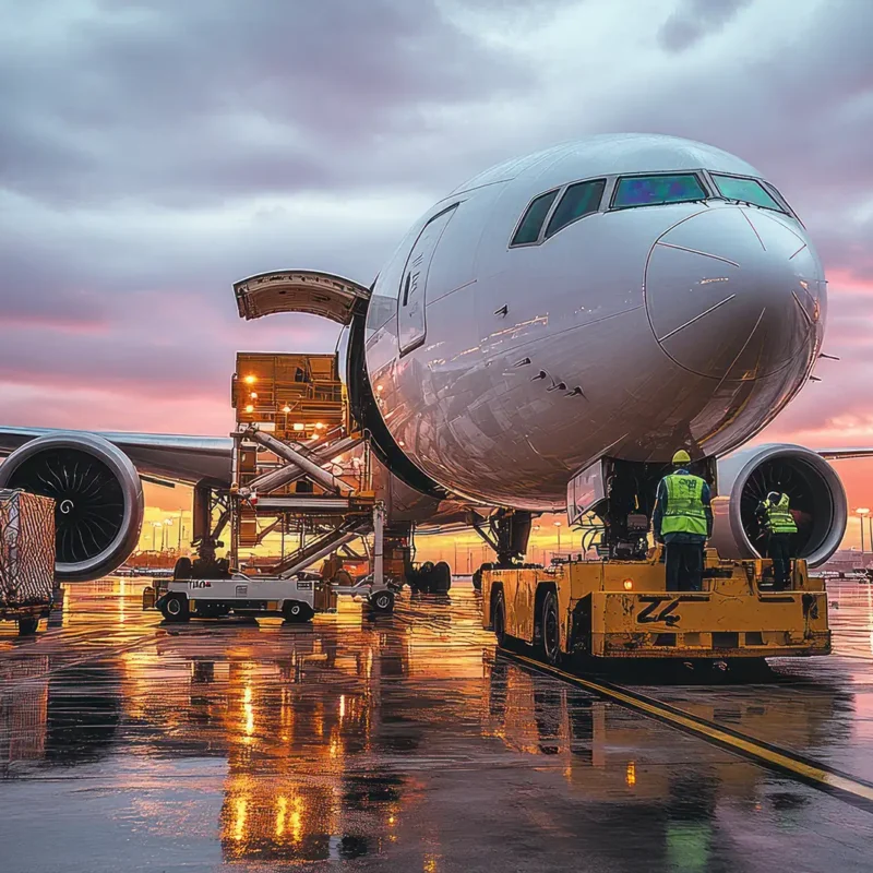Aereo cargo durante il carico delle merci – CGM Trasporti
