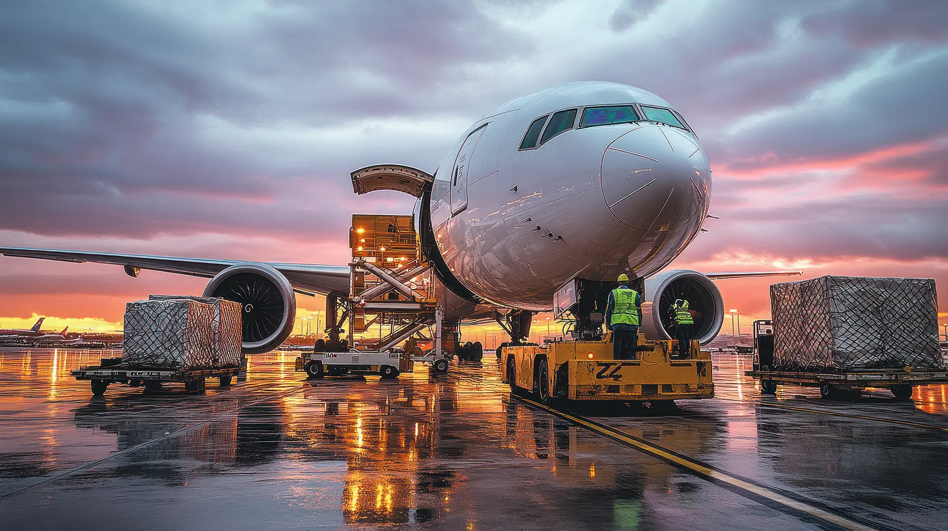 Aereo cargo durante il carico delle merci – CGM Trasporti