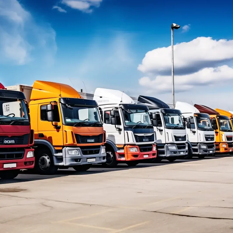 Vehicle fleet in the yard – CGM Trasporti