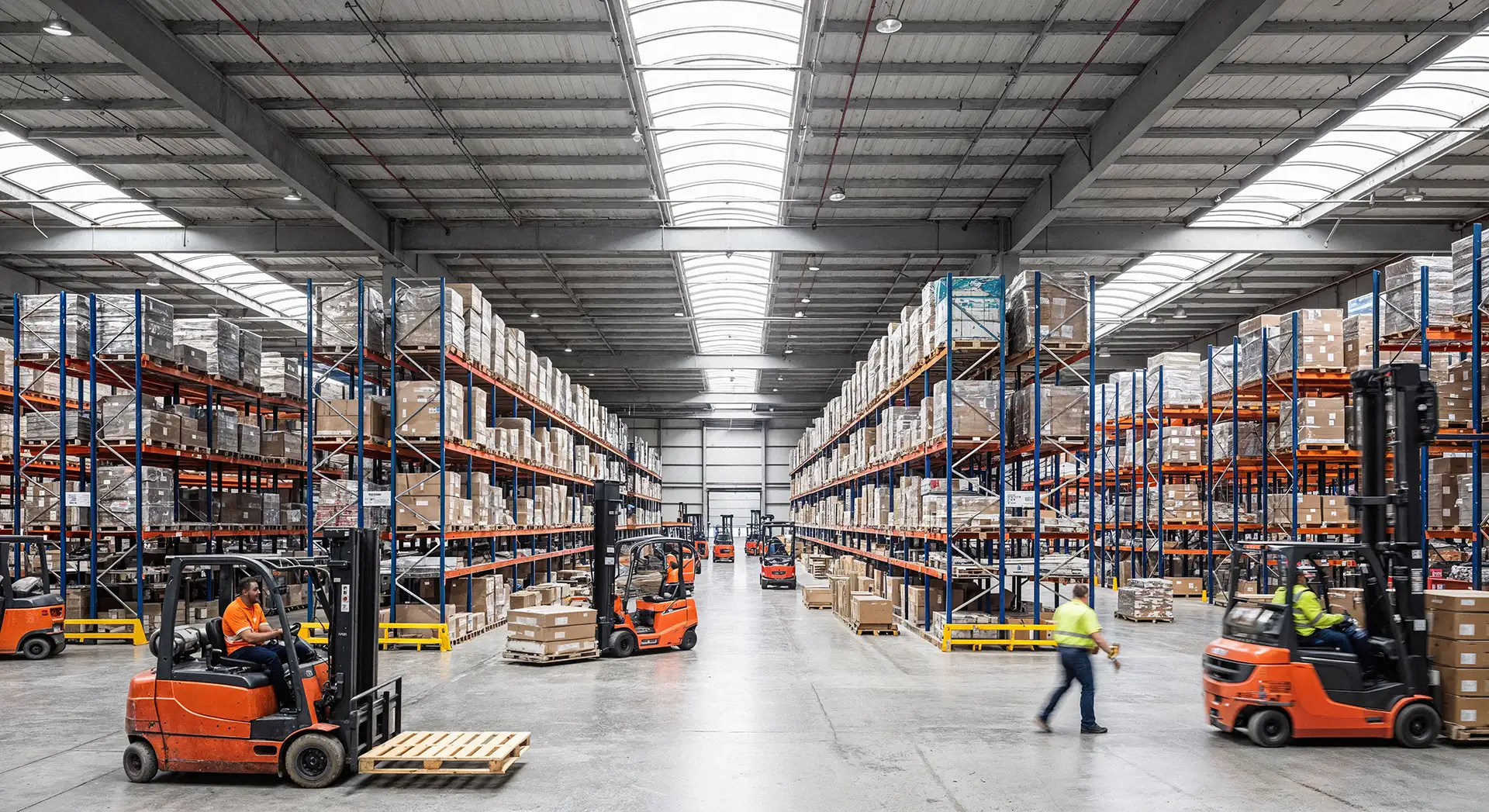 Logistica in magazzino con carrelli elevatori – CGM Trasporti